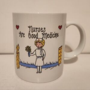 Vintage 1984 Touchstone Mugs "Nurses are good medicine" Like New Small Misprint